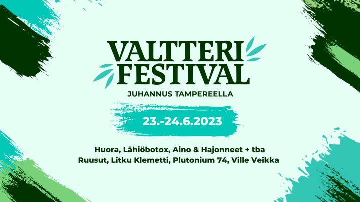 Valtteri-festivaali tarjoilee kaupunkijuhannuksen viettäjille kantaaottavaa musiikkia ja poptaivaan tähtiä.