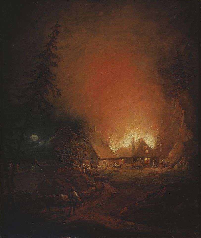 Lauréus, Alexander_Tulipalo yöllä talonpoikaistalossa_1809_Kuva-Kansallisgalleria_janne mäkinen.jpg