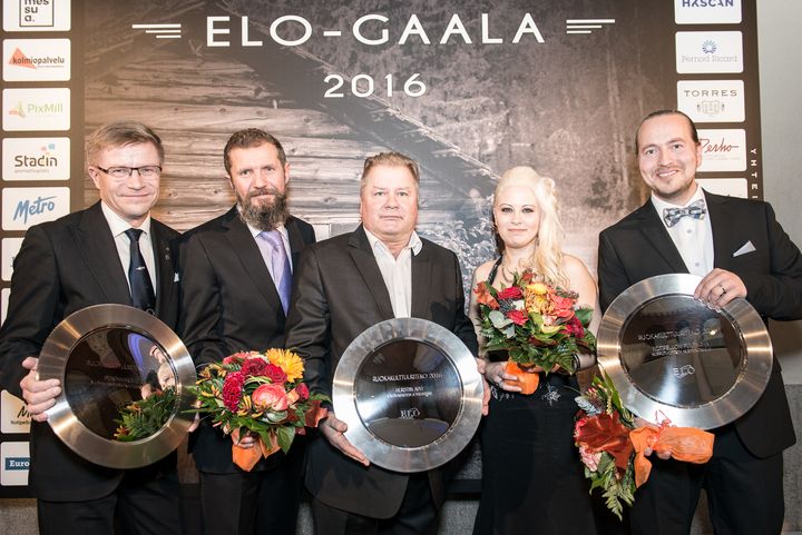 Vuoden 2016 Lentävä lautanen -palkinnon saajat. Kuva Fred Karlsson