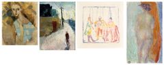 Helene Schjerfbeck: Girl from Eydtkuhne II (1927) I Elga Sesemann: Street (1945) I Ellen Thesleff: Marionettes (1907) I Sigrid Schauman: Model (c. 1958)