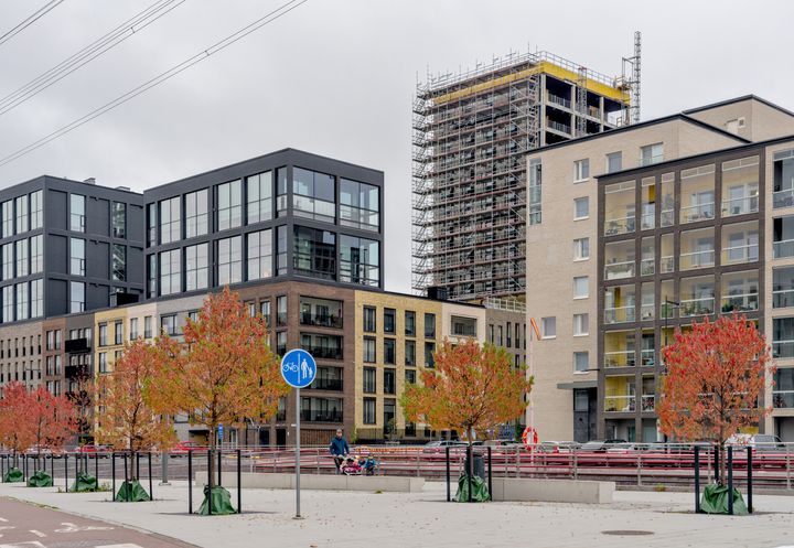 Asumiseen tarkoitettu asemakaavavaranto kasvoi viime vuonna eniten Helsingissä. Kuva: HSY / Vanessa Riki