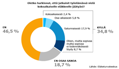 Oletko harkinnut, että jatkaisit työelämässä vielä kokoaikaiselle eläkkeelle jäätyäsi