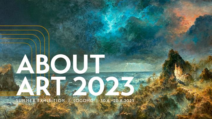 Logomon ABOUT ART 2023 -kesänäyttely esittelee teoksia yli kolmeltakymmeneltä kotimaiselta ja kansainväliseltä taiteilijalta.