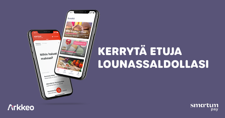 Smartumin sähköisellä lounasedulla voi kerryttää henkilökohtaisia etuja ravintoloista.