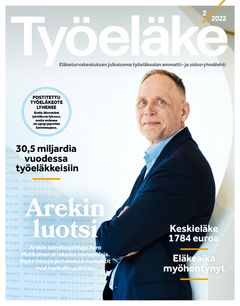 Työeläke-lehden kannessa Arekin tj. Aaro Mutikainen.