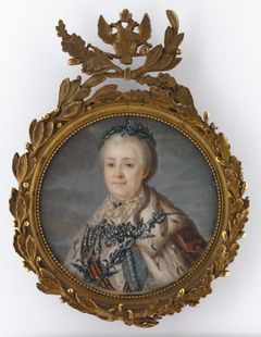Alexander Roslin (1718-1793), mukaan: Miniatyyri. Katariina Suuri (1729-1796). 
Kansallisgalleria, Sinebrychoffin taidemuseon ystävät ry.
