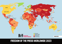 Toimittajat ilman rajoja -järjestön World Press Freedom Index mittaa vuosittain lehdistönvapautta 180 eri maassa ja alueella.