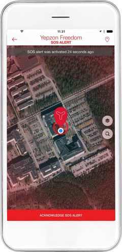 Yhdessä Yepzon™ Freedomin ja sen helppokäyttöisen mobiiliapplikaation kanssa apua tarvitseva henkilö voidaan paikantaa sekunneissa.