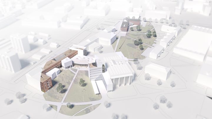 Havainnekuva Vaasan yliopiston tulevasta kampuksesta. Kuva vapaasti käytettävissä. Lähde: Arkkitehtitoimisto K2S.