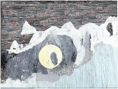 Jan Kenneth Weckman: Matalan täydenkuun sula,  Low Full Moon Meltdown, 2020. Kuva: Jussi Tiainen.