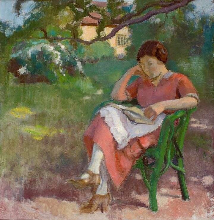 Eero Järnefelt, Leena puutarhatuolissa, ajoittamaton. Järvenpään taidemuseo. CC BY 4.0