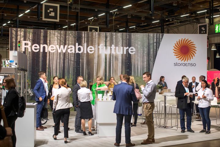 PulPaper on johtava kansainvälinen metsäteollisuuden tapahtuma. Sen teema 2021 on ”Building tomorrow’s bioeconomy”. Kuva: PulPaper 2018, Messukeskus, Pekka Hannila.
