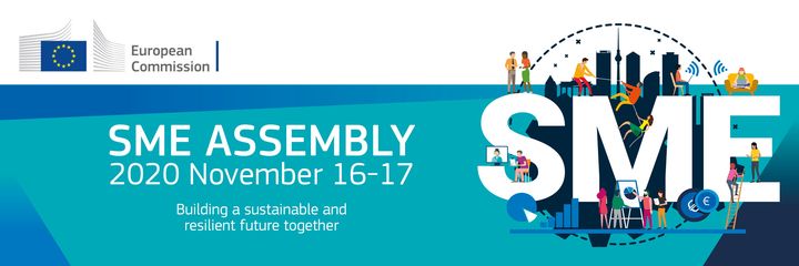 The European Enterprise Promotion Awards (EEPA) are handed out annually at the SME Assembly event to the most successful promoters of business and entrepreneurship. Photo: SME Assembly 2020 banner, European Commission.