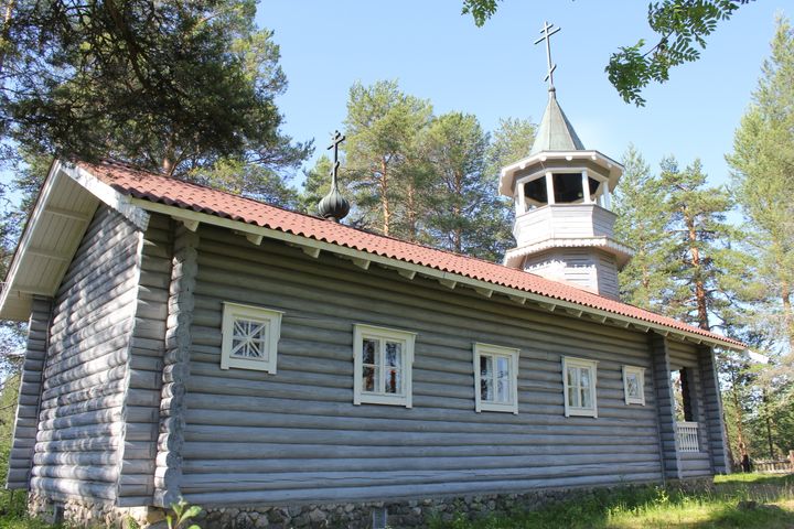 Pyhän Nikolaoksen tsasouna Suomussalmella. Kuva: Reijo Marjomaa