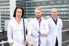 Biodesign Finland 2017 -projektiimi: Jari Rantala (vas.), Kalle Kotilahti (kesk.), Sami Elamo (oik.) ja Tommi Pätilä (ei kuvassa).