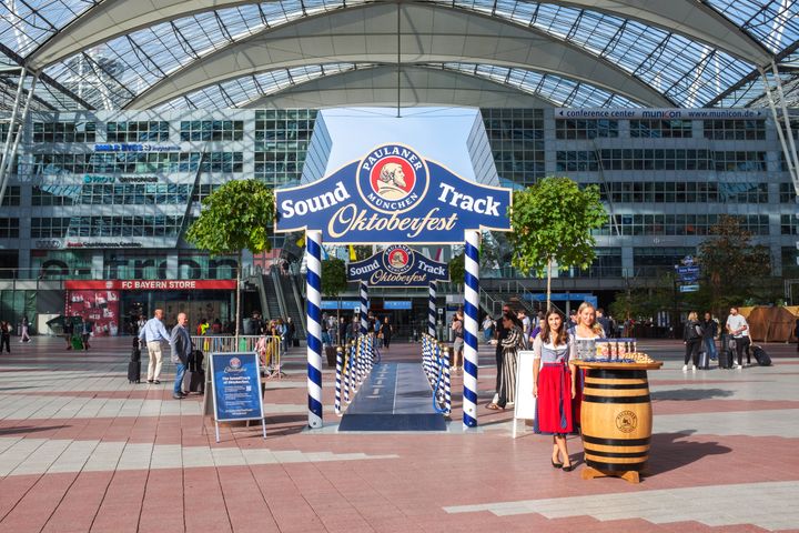 Shortly before the opening: The Paulaner "SoundTrack" is the new tourist attraction at Munich Airport on the occasion of Oktoberfest.