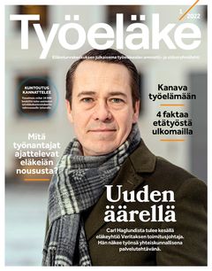 Carl Haglund, työeläkeyhtiö Veritaksen tuleva toimitusjohtaja Työeläke-lehden kansikuvassa.