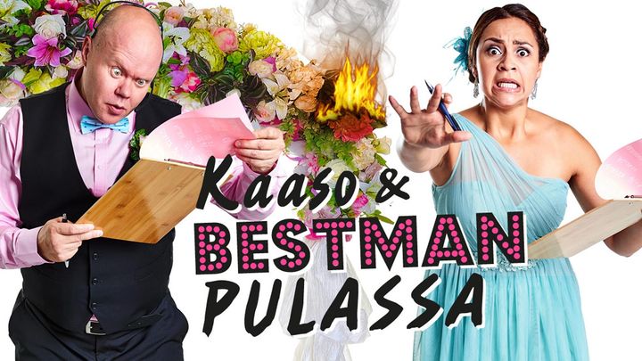 Kaaso ja Bestman pulassa on uutuuskomedia, joka ottaa yleisön mukaan hääjuhlaan aivan uudella tavalla.