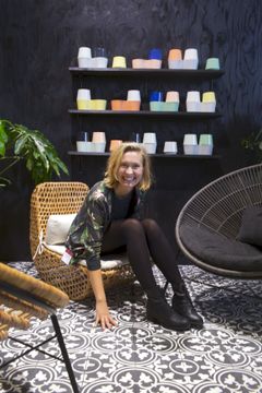 Talentshopissa esiteltiin nuorta muotoilua. Kuvassa Aino Michelsen.