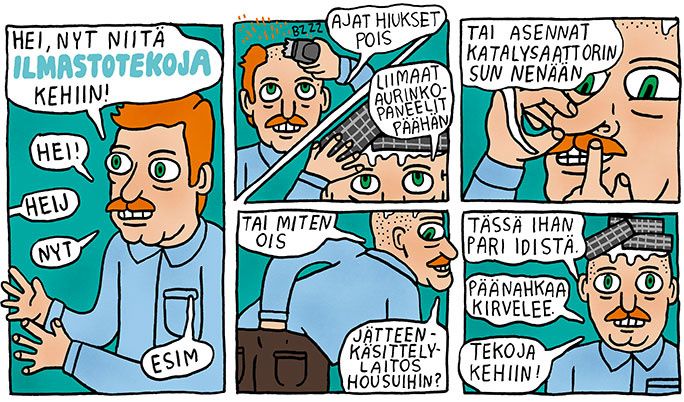 Ilmianna ilmastoteko! Sarjakuva:Joonas Rinta-Kanto