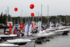 Almost 280 boats were exhibited at the show, and altogether 166 exhibitors were there to showcase the motor boats and the sail boats along with different boating-related products and services.
