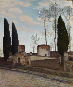 Werner von Hausen: Street of Tombs in Pompeii, 1902, oil on canvas, 110,5 x 93 cm. Finnish National Gallery / Ateneum Art Museum. Photo: Kirsi Halkola / Finnish National Gallery.