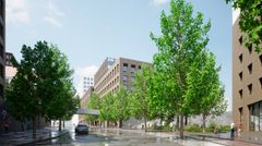 Havainnekuva Savonkadulta kallioille / JKMM Arkkitehdit