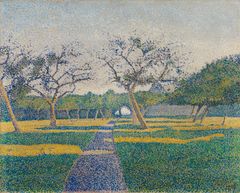 Alfred William Finch: Fruktträdgård i La Louvière (1890), Finlands Nationalgalleri / Ateneum. Foto: Finlands Nationalgalleri / Hannu Aaltonen