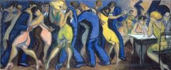Yrjö Saarinen: Tanssiva Pariisi, 1930, liimaväri kankaalle, kuva: Ella Tommila