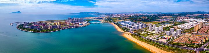 Qingdao 1. Qingdao is committed to building the world's largest movie and TV production base. The photograph gives an overview of the Qingdao Oriental Movie Metropolis./Qingdao Information Office
