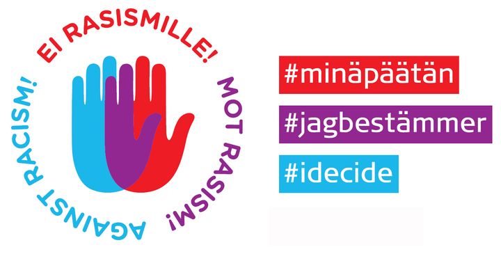 The #minäpäätän #jagbestämmer #idecide campaign highlights how everyone can take part in creating an equal and safe community and society that is open to all.