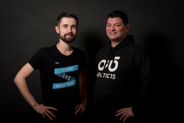 ArcticStartup muuttaa innovaatiotalo Epicenter Helsingin tiloihin. Kuvassa ArcticStartupin toimitusjohtaja Dmitri Sarle ja innovaatiojohtaja Jan Ameri.
