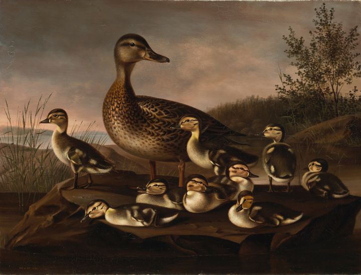 Magnus von Wright: Gräsandsungar (1841), saml. Granberg, Konstmuseet Ateneum, Finlands Nationalgalleri