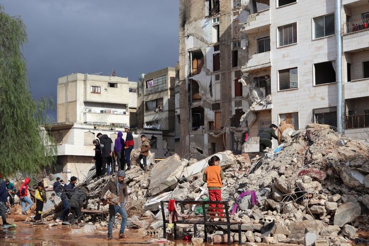 Turkin maanjäristys aiheutti vakavia tuhoja myös Pohjois-Syyriassa. Kirkon Ulkomaanapu jakaa alueella hätäapua. Kuva: KUA