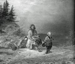 Robert Wilhelm Ekman: Tiggarfamilj vid landsvägen