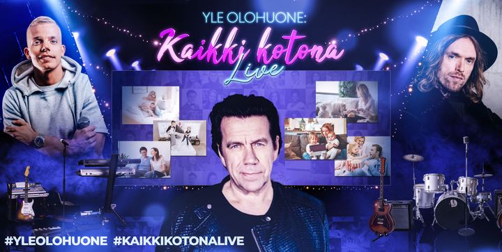 Yle Olohuone: Kaikki kotona live tuo Suomen eturivin artistit olohuoneisiin viikonlopun suorissa lähetyksissä. (HANDOUT)
