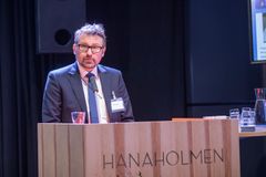 Puheenvuoron tasavallan presidentin puolesta piti kansliapäällikkö Hiski Haukkala. Valokuvaaja: Jakke Nikkarinen.