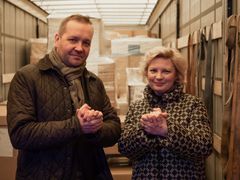 Keskuskauppakamarin toimitusjohtaja Juho Romakkaniemi ja Ukrainan Suomen-suurlähettiläs Olga Dibrova. Kuva: Elmo Eklund