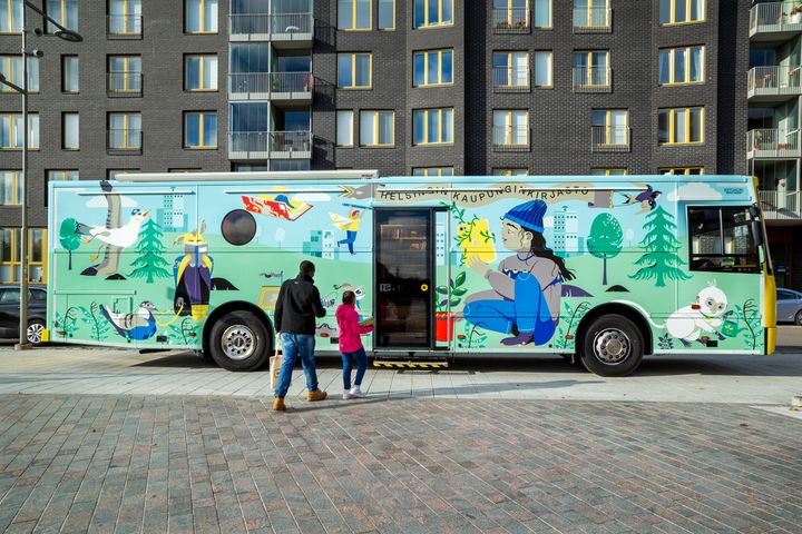 Riku Ounaslehto’s wonderful storybook illustrations provide visitors with a whole kind of experience. Photo: Maarit Hohteri / City of Helsinki