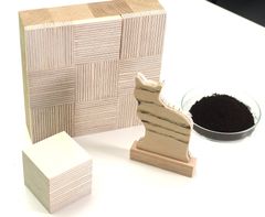CatLignin korvaa fenoli- ja formaldehydipohjaisia hartsiliimoja puutuotteissa. Ensimmäiset CatLignin-demot valmisti Versatile Design. (Kuva: VTT)