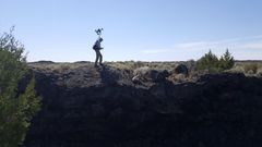  Laserkeilausreppu käytössä Craters of the Moon National Parkissa, Idahossa Yhdysvalloissa.