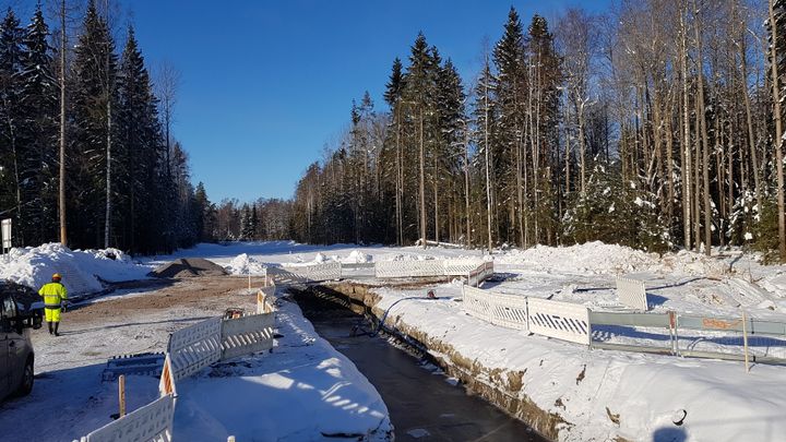 Honkasuontien rakentamista helmikuussa 2021. Kuva: Helsingin kaupunki/Anna Nyyssönen