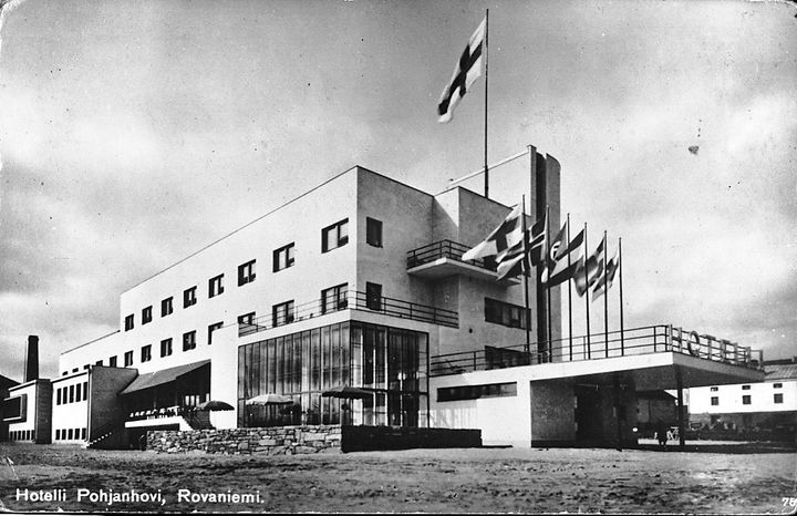 Hotelli Pohjanhovin julkisivu 1930-luvulla