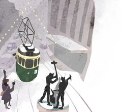 sivu 42
Ratikat ajavat kirjassa vaihtuvien vuosikymmenten ja vuodenaikojen halki.
Kuva: Jonna Jylhä / Helsingin kaupunginmuseo
