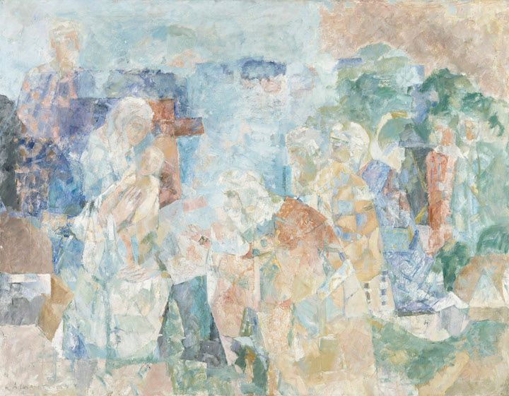 Anitra Lucander: Kuninkaitten kumarrus (1955). Kansallisgalleria / Ateneumin taidemuseo, Ateneumin ystävien kokoelma. Kuva: Kansallisgalleria.