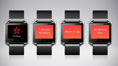 Fitbit Blaze -kuntoilukello tarjoaa kolme suosituinta FitStar-treeniä laitteen näytöllä: “Warm It Up”, “7 Minute Workout” sekä “10-Minute Abs”.