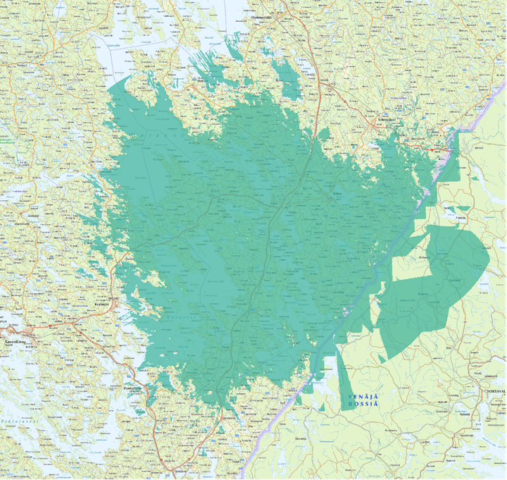 Vihreällä merkitty uusi verkko otetaan ensin käyttöön aiempaa parempana 4G-verkkona, ja 5G-verkko aktivoidaan hieman myöhemmin, arvioilta vuoden 2022 alkupuolella.