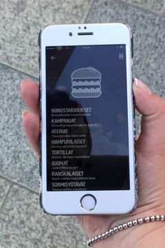 Mobiilitilauksen lisäksi Hesburger-sovellus toimii Bonuskorttina.