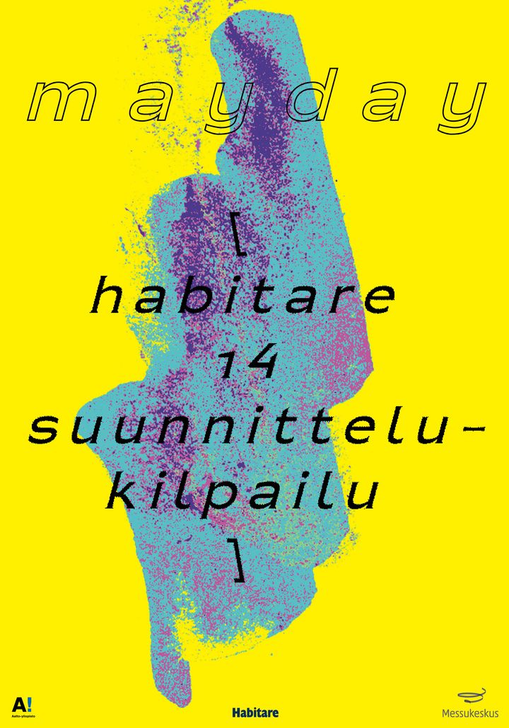Habitare-suunnittelukilpailun julisteen vuonna 2014 on suunnittellut UHQ: Tuomas Kortteinen ja Jaakko Suomalainen.