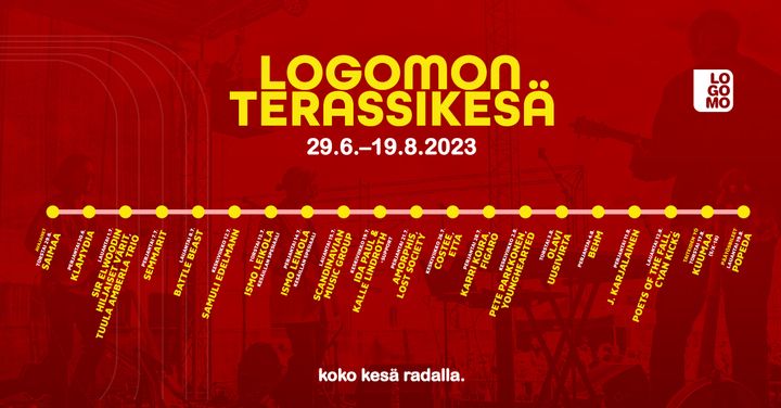 Logomon Terassikesä järjestetään jo neljättä kertaa 29.6.–19.8.